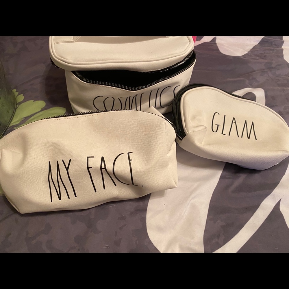 Rae Dunn makeup bag set